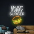 thumbnail image 4 of Handmadetneonsign Enjoy Every Burger Neon Sign, Burger LED Sign, Burger Neon Light, Burger Light, 4 of 5