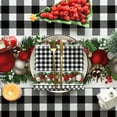 thumbnail image 5 of Christmas Tablecloth 60 84 Inch Rectangular, Christmas Ball Ornaments Black Bufalo Plaid Washable Table Cover For Party Picnic Dinner Decor, 5 of 6
