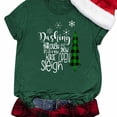 thumbnail image 3 of Gibobby Camisa navideña mujer Navidad Moda Casual Impresión Manga Corta Cuello Redondo Suelta Camiseta Blusa Tops(Verde,M), 3 of 5
