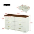 thumbnail image 4 of Spaco Dresser for Bedroom 6 Drawers Dresser Bedroom Furniture, White Dresser, 4 of 8