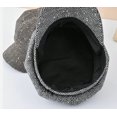 thumbnail image 6 of CoCopeaunts Stripe Newsboy Hat for Women Winter Tweed Newsboy Cap Fiddler Cap Visor Cabbie Painter Hat Bakerboy Hat Beret Cap, 6 of 6