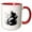 Red/White, variant on 3drose, Funny Hand Shadows Design with Bunny Rabbit Shadow, 11oz Two-tone Red Mug
