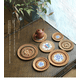 thumbnail image 2 of Juego de posavasos de ratán vietnamita hecho a mano, posavasos de ratán otoñal, tapete aislante térmico, accesorios de madera para guardar té, 2 of 5