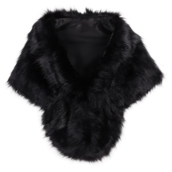 Women Faux Fur Scarf Long Shawl Elegant Bridal Wedding Stole Wrap Shrug Scarf Tops