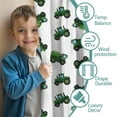 thumbnail image 3 of Blackout Kids Curtains,Cartoon Tractors Green White Pattern Childrens Insulated Curtains Set Of 2,Bedroom Essentials,Toddler Room Decor 52"x84", 3 of 5