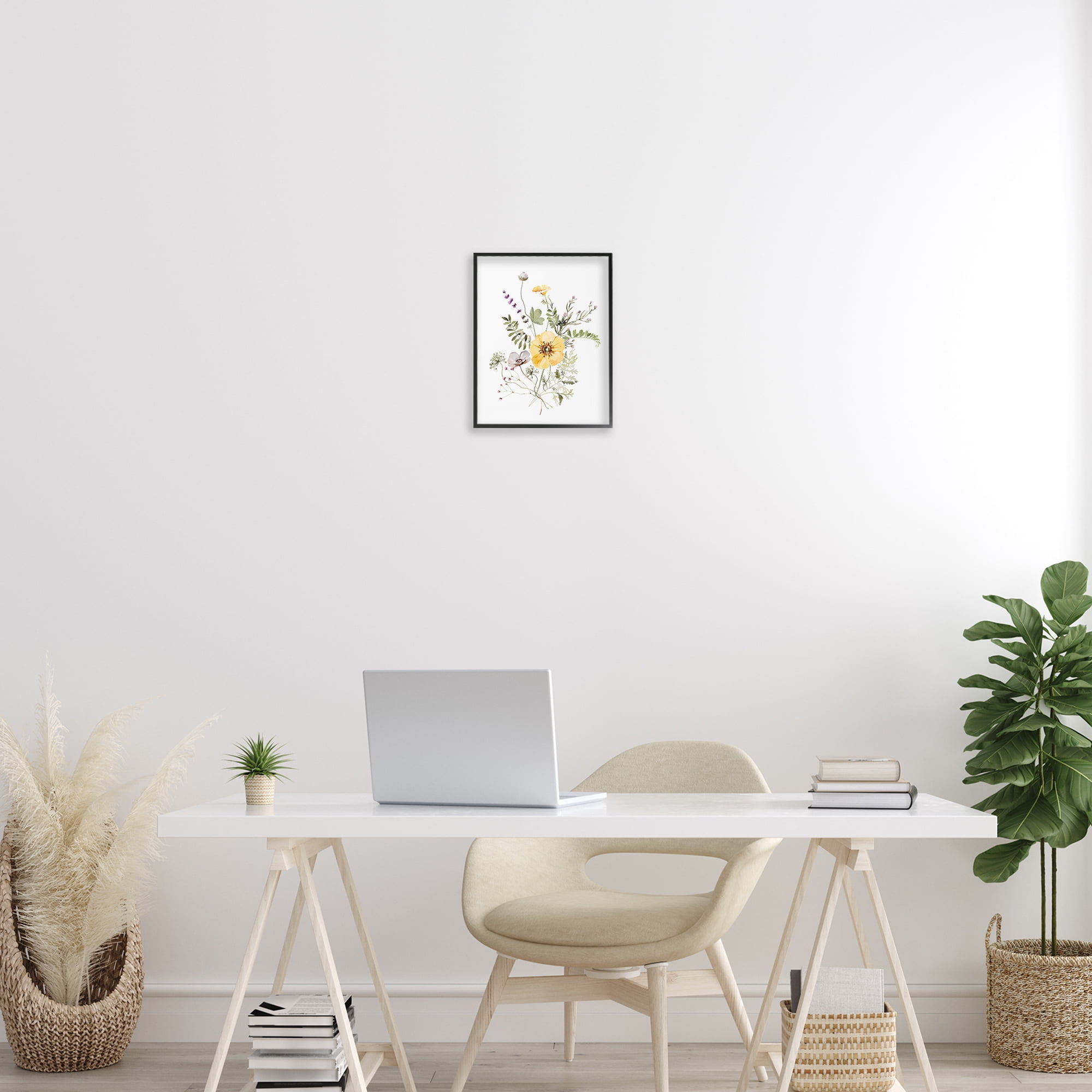 Gardening Herb Blooms Black Framed Giclee Art, design by Lettered and Lined