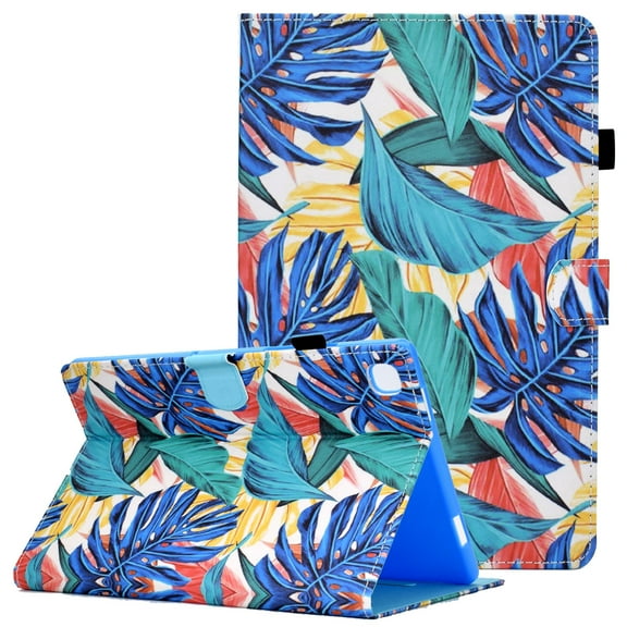 Allyetch Galaxy Tab A7 10.4 2020 Case for SM-T500/SM-T505/SM-T507, Stand PU Leather Shockproof Wallet Case with Pencil Slot/Auto Wake Sleep/Magnetic Closure Cover for Samsung Tab A7 2020, Palm Leaves