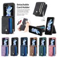 thumbnail image 2 of Shockproof PU Leather+PC Phone Cover Case With Removable Zipper Wallet Card Holder For Samsung Galaxy Z Flip 5, 2 of 4