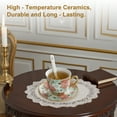 thumbnail image 5 of &nbsp;HDUTNGISN 20Pcs European Porcelain Tea Set,Saucers with Metal Holderfor Women,Flower Tea Set,Full of red flowers, 5 of 11