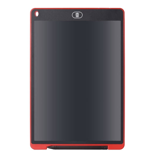 Tableta electrónica de escritura a mano de 12 pulgadas, borrable a mano, para pintar grafitis, LCD, color rojo