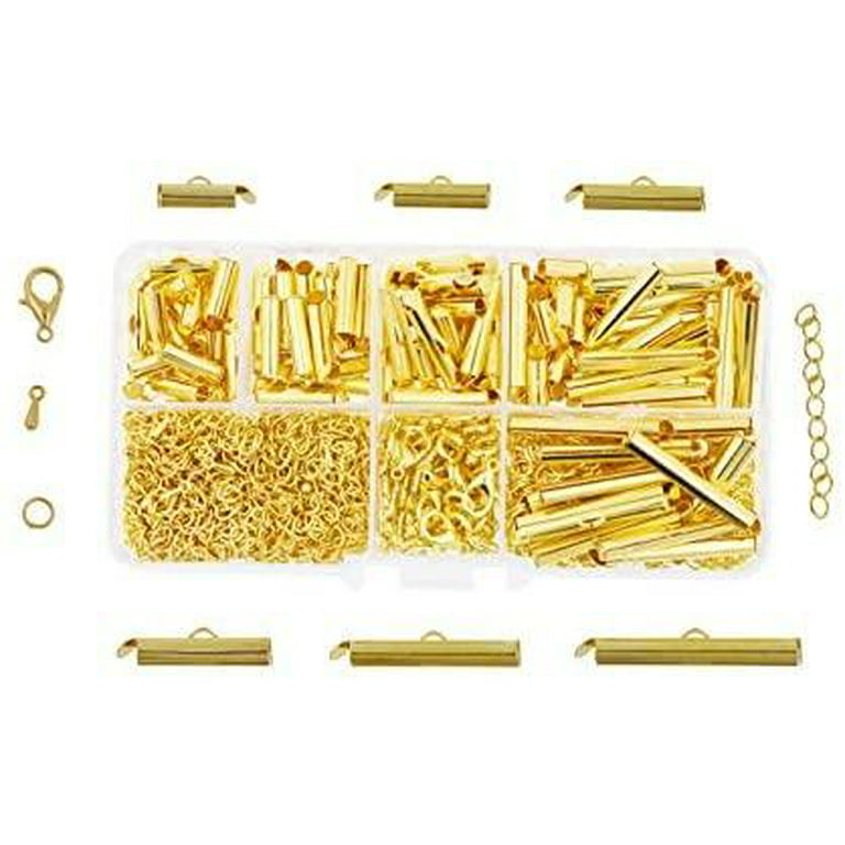 Elegance Gold Plated Jewelry Findings And Chain Assortment Bundle, 20 Piece  Bulk Finding Set