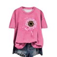 thumbnail image 5 of Fiudx Camisetas para Mujer Blusas Casuales de Moda para Mujer Camiseta Estampada con Cuello Redondo Tops de Manga Corta, 5 of 5