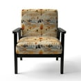 thumbnail image 4 of Designart "Pastoral Beige Blossoms II" Beige Floral Upholstered Accent Chair - Cottage Arm Chair For Living Room, 4 of 5
