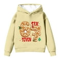 thumbnail image 5 of CAIXIA Funny Hoodies for Teen Girls Six Seven Six Seven Sweatshirt Long Sleeve Going Out Tops Pullover Tops Athletic Thermal Fuzzy Hooded 2026,Beige, 5 of 5