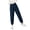 Navy Blue XL, variant on Women Winter Pants Elastic High Waist Quilted Pants Diamond-shaped Texture Design Thickened Warm Sweatpants