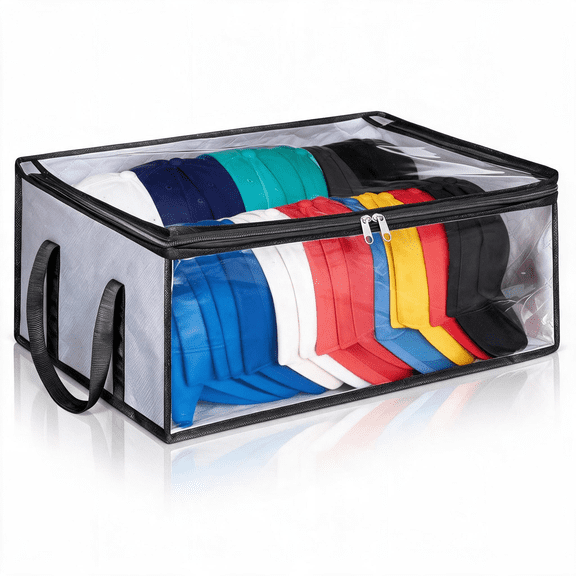 Chicada Hat Organizer for Closet, Gray, 1 Count