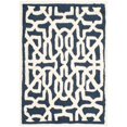 thumbnail image 1 of Safavieh Cambridge Collection CAM570M Handmade Moroccan Geometric Navy and Ivory Premium Wool Area Rug (6' x 9'), 1 of 9