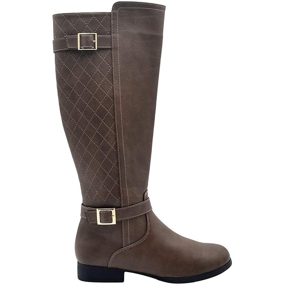 Via Rosa - Via Rosa Women’s Tall Knee High Dress Boots with Quilted ...