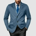 thumbnail image 2 of Bwdbhd Mens Blazers And Sport Coats Mens Casual Sport Coat Blazer Two Buttons Lightweight Business Jackets Blue,2XL, 2 of 5