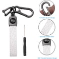 thumbnail image 6 of Key Fob Cover Compatible with Toyota Highlander Sequoia Avalon Camry Corolla RAV4 2012-2019 4 Button Keychain Case Holder Protector,White, 6 of 7