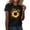 Black, variant on Summer Tops for Women Boho Beach Vacation T-Shirt Graphic Print Round Neck Short Sleeve Casual Loose Sunflower Tee, Pink XXL