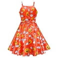thumbnail image 3 of Girls Dress Halloween Pumpkin Ghost Costume Tank Dress 4, 3 of 6