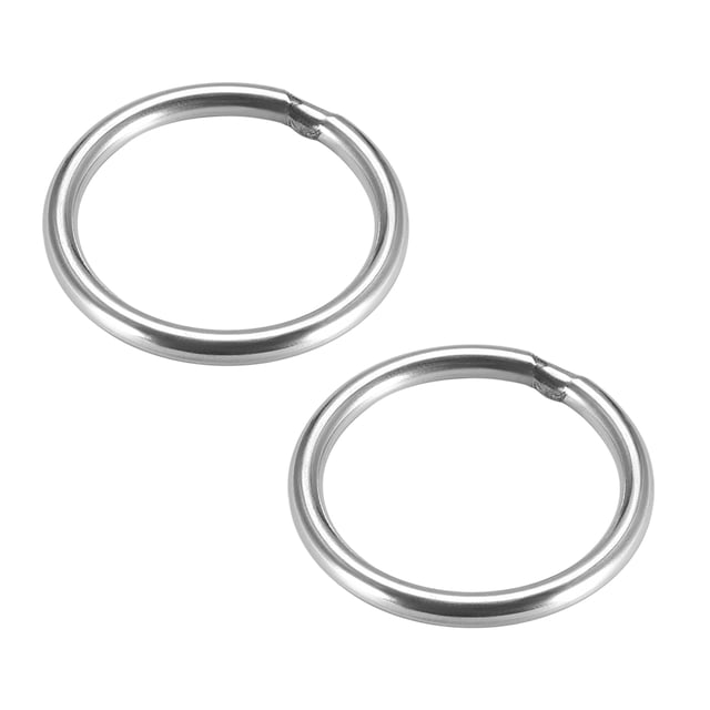 Anillo O soldado, anillos redondos de 30 x 3 mm de acero inoxidable 2 piezas