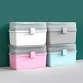 thumbnail image 3 of Guardoinrt Box Portable Pill Box Transparent Cover Household Multi-layer Emergency Container for Car Home School Travel Pink, 3 of 6