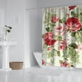 thumbnail image 2 of Floral Shower Curtain Watercolor Botanical Bathroom Decor Rustic Flower Design Fabric Bath Curtain for Tub Country Style Home Accessories with Hooks，36x72in, 2 of 5