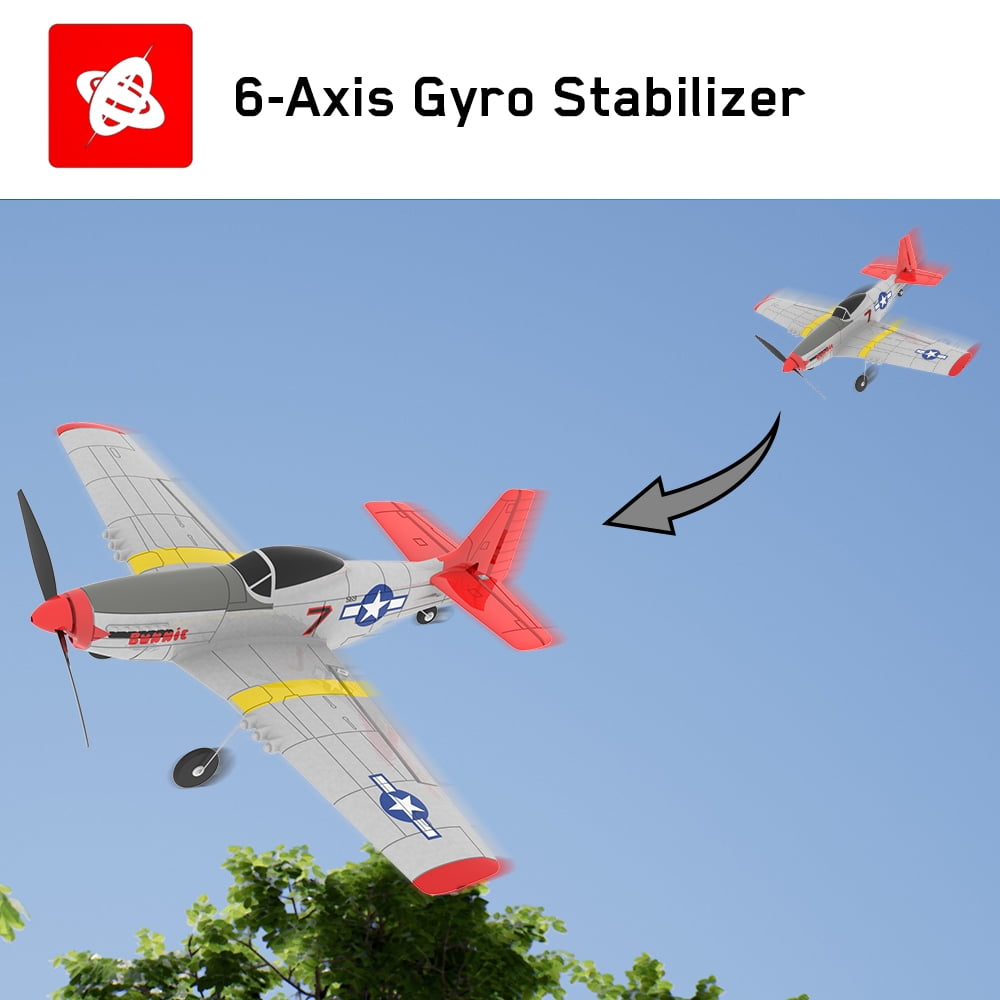 Eachine Mini Mustang RC Plane, 400mm Wingspan, 6-Axis Gyro