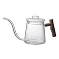 thumbnail image 4 of High Borosilicate Glass Gooseneck Kettle Wooden Handle Fast Heating Stovetop Tea 480ML, 4 of 7
