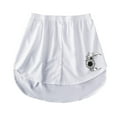thumbnail image 2 of Gibobby Falda de tul Minifalda interior para mujer, falda inferior, falda de extensión de camisa de barrido con botones, extensión de camisa, parte superior inferior(Blanco, XXXL), 2 of 4
