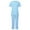 Light Blue, variant on Fnochy Scrub Suit Set for Women Modern V-neck & Tapered Leg Jogger Pants Medical Nursing Uniforms Set