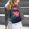 thumbnail image 5 of Vsdgher Cosmic Paint Swirl Print Canvas Backpack Travel Rucksack Unisex Knapsack 15.7/17.7Inch Laptop Backpack for Work,College -Small, 5 of 5