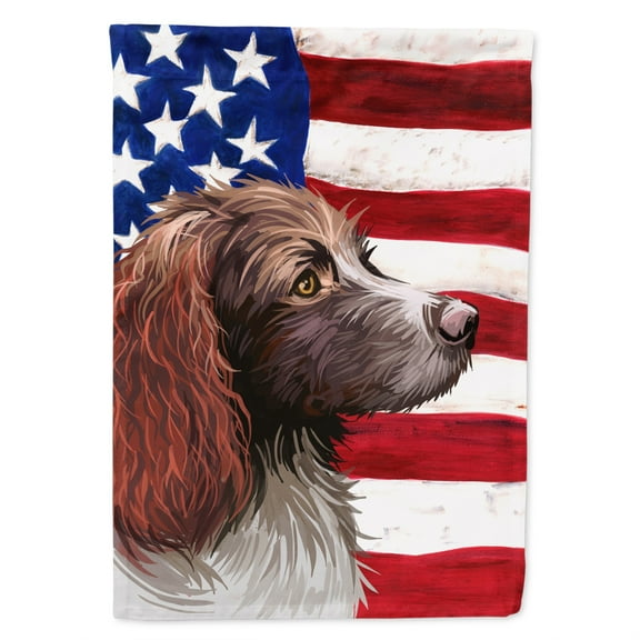 Carolines Treasures CK6656GF Pont-Audemer Spaniel Dog American Garden Size Outdoor-Flags, Multicolor