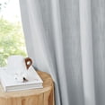 thumbnail image 7 of NICETOWN Faux Linen Curtains for Living Room, Light Filtering Pinch Pleated Privacy Soundproof Window Treatment, Sliver Gray, W 52 x L 120, 2 Panels, 7 of 7