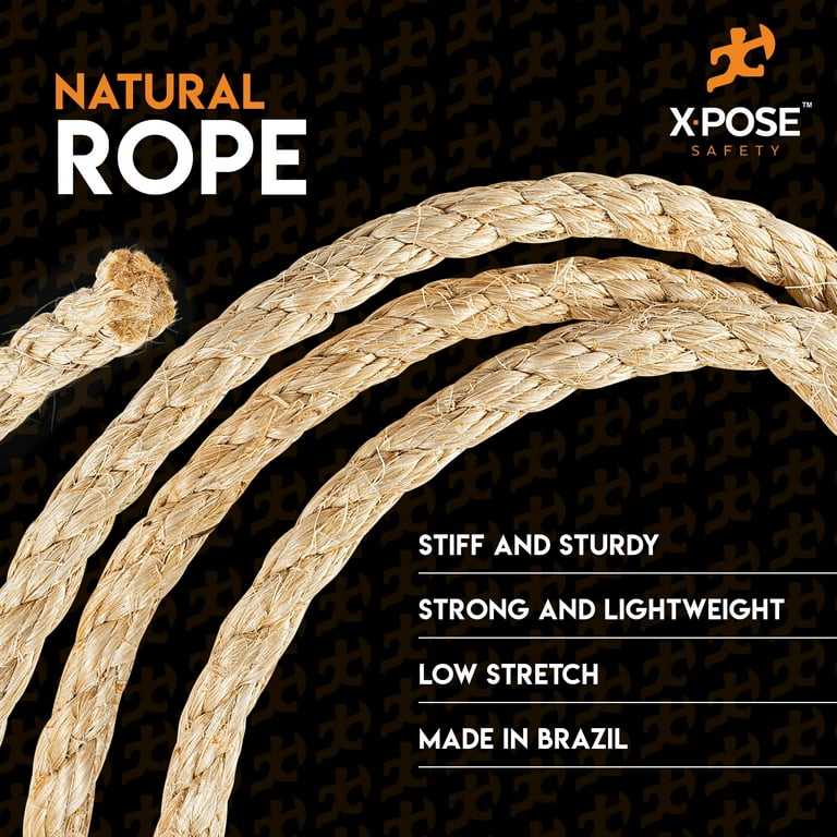 Sisal Rope - 1/2 inch Thick Rope - 100 ft Rope - Heavy Duty Durable Natural Fiber Rope - Crafts, Cat Scratching Post, Cat Tree Rope Replacement