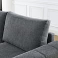 thumbnail image 2 of Williamspace 130" Modular Sectional Sofa Modern 4 Seat Upholstered Convertible Sofa Couch Comfy Fabric Sofa for Living Room Apartment, Grey, 2 of 5