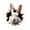 C, variant on ABODELINE Easter Rabbit Wall Decals - Easter Decor - Lifelike Bunny Toilet Sticker - 3D Bunny Car Window and Bumper Sticker - Bunny Rabbit Gifts