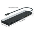 thumbnail image 4 of Wavlink USB C Triple Display 4K 12 in 1 MST USB C Docking Station, Type C Systems (DP & HDMI &VGA, USB 3.0&2.0 Ports, SD TF Card Reader, Gigabit Ethernet, Audio For for MacBook Pro & Windows, 4 of 10