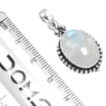 thumbnail image 2 of 925 Silver Pendant For Chain Necklace For Women - Teens White Genuine Rainbow Moonstone Silver Pendant June Birthstone Boho Silver Pendant Gift For Wife On Easter 925 Silver Jewelry With Gemstone, 2 of 4
