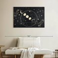 thumbnail image 2 of Elephant Stock Bohemian Moon Cycle Wall Art - Horizontal Canvas Wall Art - Living Room Wall Decor - Religion And Spirituality Canvas - Black And Gray Decor - 39" x 26", 2 of 4