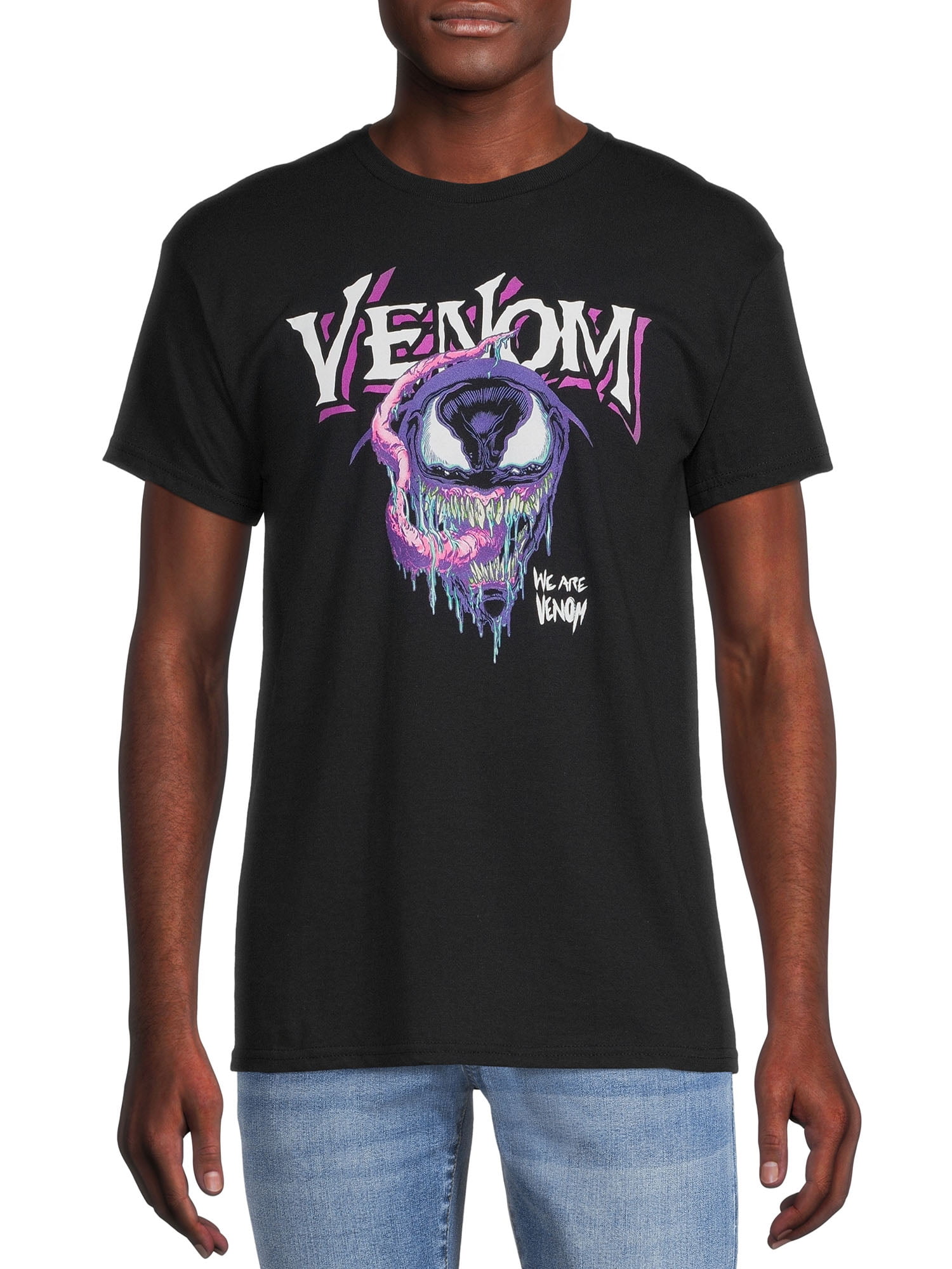 Marvel Men's Venom Slobbers Graphic Tee with Short Sleeves