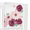 thumbnail image 3 of Sweet Jojo Designs Watercolor Floral Red Pink and Grey Fleece Milestone Baby Blanket 3 Piece Set, 3 of 6