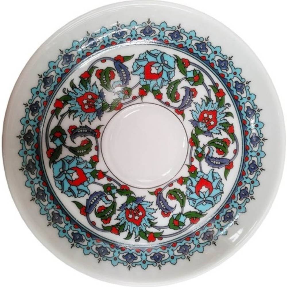 Turkish Coffee Cup Set of 6, Cuban Porcelain Fancy Espresso Cups with Saucers, Demitasse Arabic Greek Coffee Cups