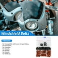 thumbnail image 2 of Tornillos de parabrisas Unique Bargains compatibles con la mayoría de las motos deportivas para Kawasaki, Yamaha, Suzuki, Honda, Ducati, BMW, etc. Acero inoxidable, goma, naranja, 2 of 6