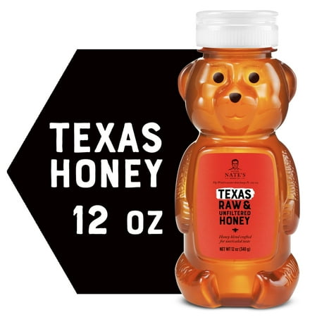 Nature Nate s Texas Honey: 100% Pure  Raw and Unfiltered Honey - 12 fl oz Gluten-Free Honey