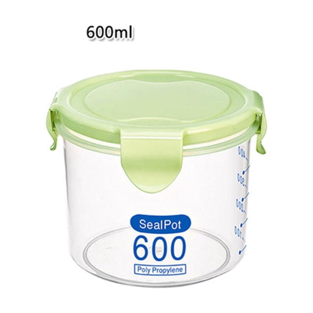 Recipiente de plástico transparente para alimentos | Caja de almacenamiento de cocina, recipiente hermético para alimentos frescos | Pasta | Hermético, sin BPA