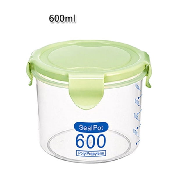 Recipiente de plástico transparente para alimentos | Caja de almacenamiento de cocina, recipiente hermético para alimentos frescos | Pasta | Hermético, sin BPA