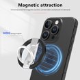 thumbnail image 4 of Dteck for MagSafe Ring Holder, MagSafe Phone Grip, Magnetic Phone Ring Holder, Magnetic Phone Grip with 2-Way Adjustable Stand for iPhone 15/14/13/12 Series, MagSafe Accessories, Black, 4 of 8